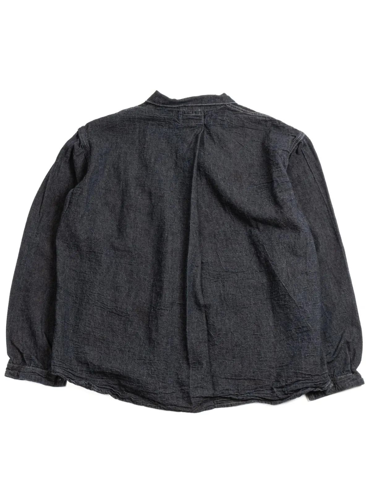 ARGYLE CHEST POCKET SHIRT INDIGO CHAMBRAY COTTON TOTE CLOTH RINSED | Tender Co Hot