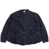 ARGYLE HAND POCKET SHIRT DOUBLE INDIGO COTTON TOTE CLOTH RINSED | Tender Co Shop