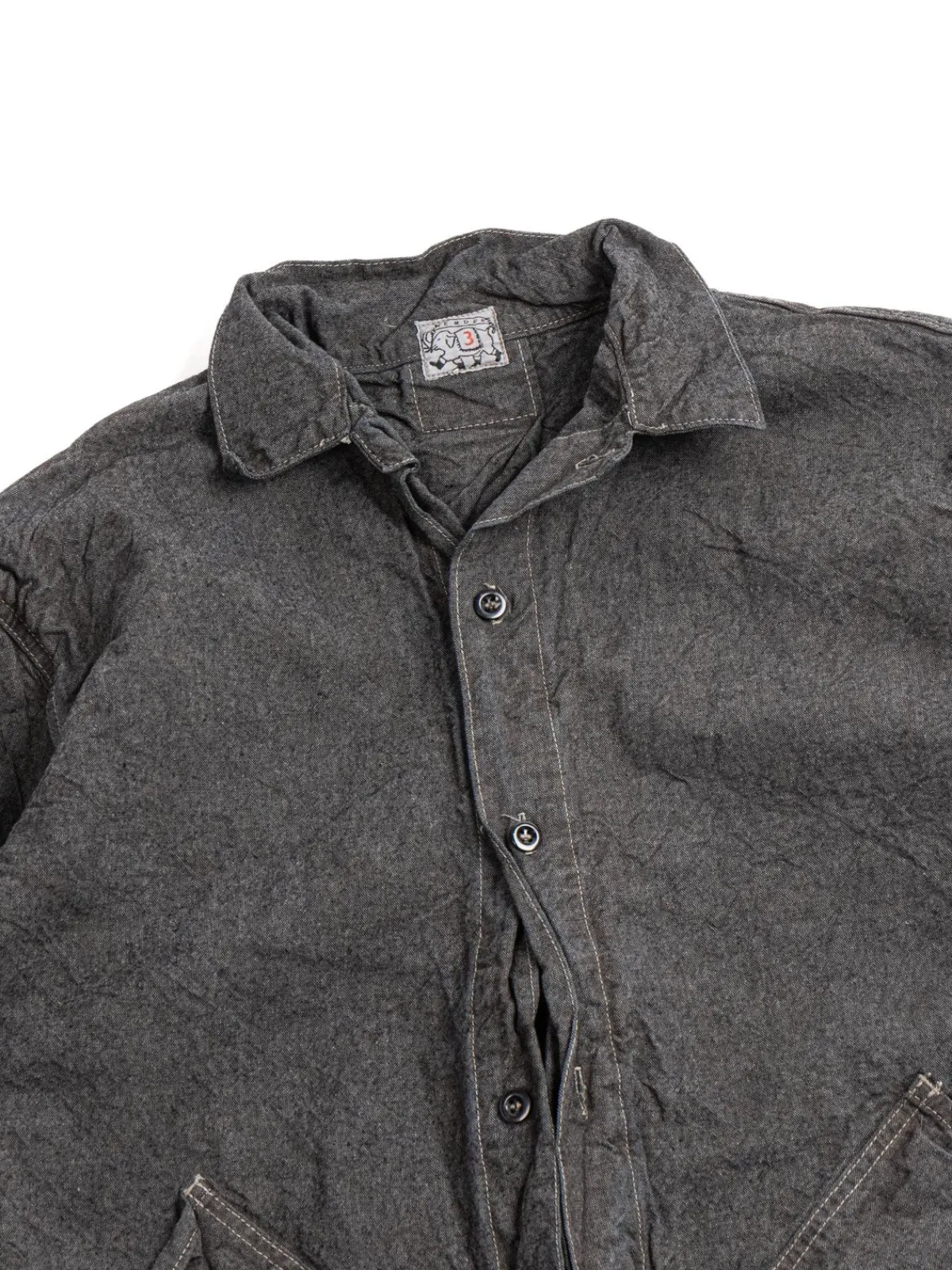 ARGYLE HAND POCKET SHIRT NDIGO COTTON COVERT SADDENED WATTLE DYED | Tender Co Outlet