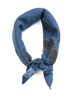 BANDANA COTTON CURTAIN LINING BANDANA PRINT ACHILLES’ HEEL INDIGO DYED | Tender Co New