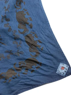BANDANA COTTON CURTAIN LINING BANDANA PRINT ACHILLES&rsquo; HEEL INDIGO DYED | Tender Co New