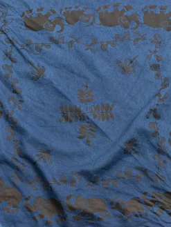 BANDANA COTTON CURTAIN LINING BANDANA PRINT ACHILLES&rsquo; HEEL INDIGO DYED | Tender Co New