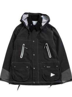 BARBOUR X AND WANDER 3L JACKET BLACK | BARBOUR HERITAGE + Sale