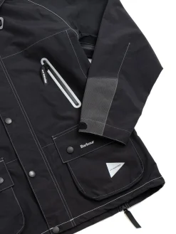 BARBOUR X AND WANDER 3L JACKET BLACK | BARBOUR HERITAGE + Sale