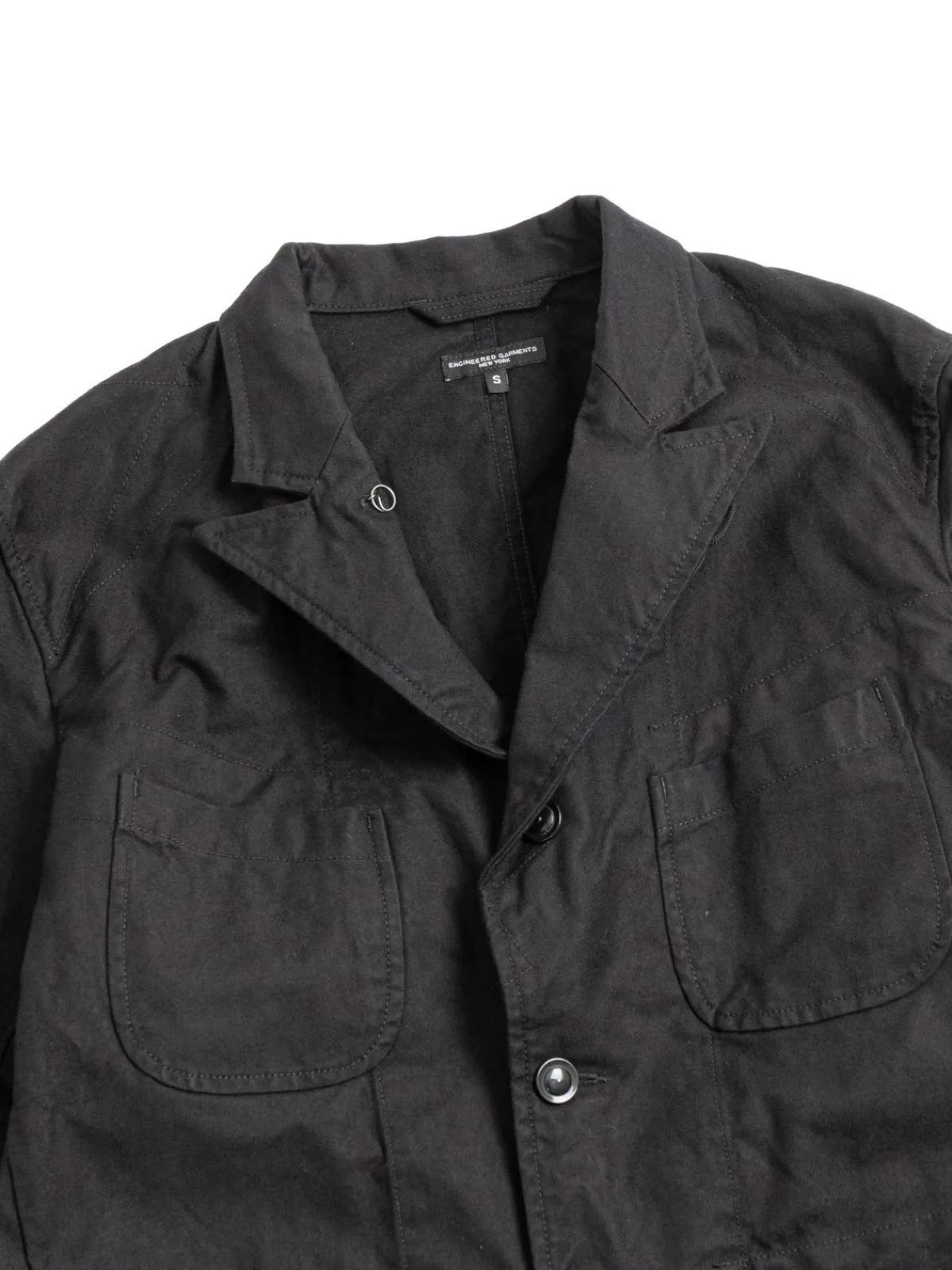 BEDFORD JACKET BLACK COTTON BRUSHED HB | Engineered Garments Cheap