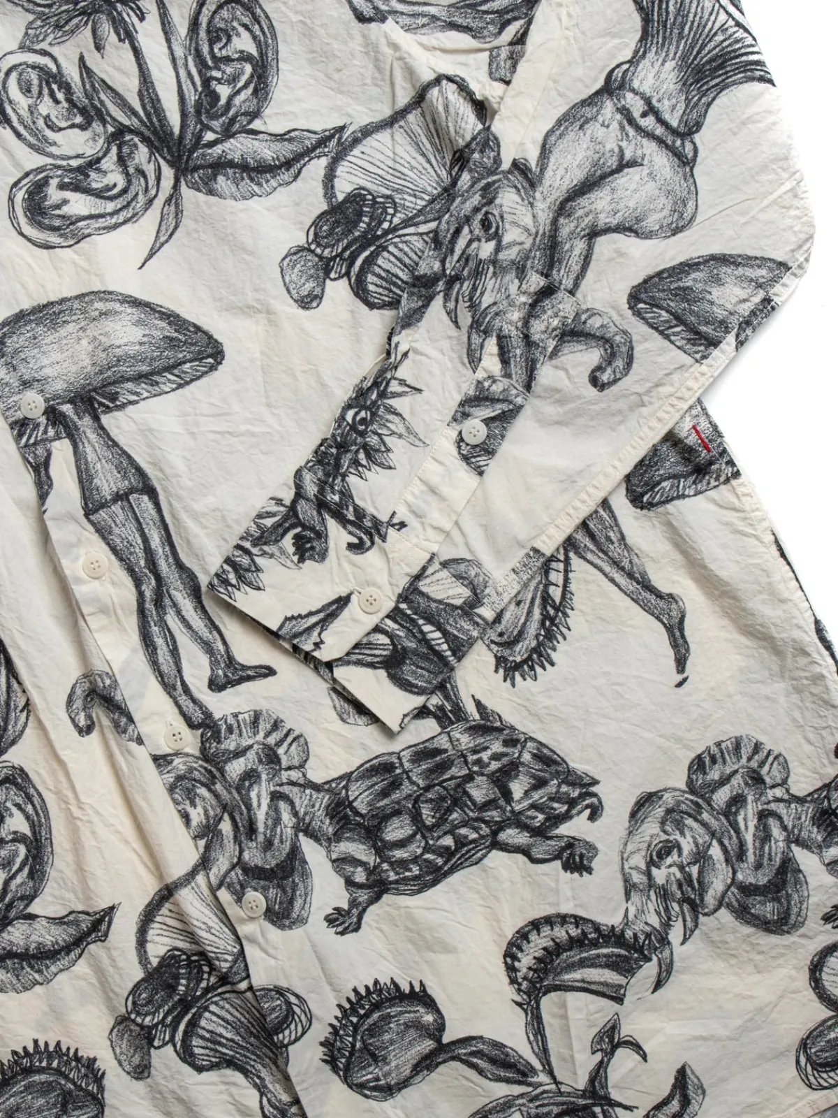 BIG RACCOURCIE SHIRT – CAN CAN PRINT BLACK | CASEY CASEY Flash Sale