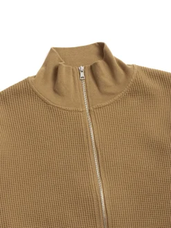 BIG WAFFLE DRIVERS ZIP CARDIGAN COYOTE | *A Vontade Cheap