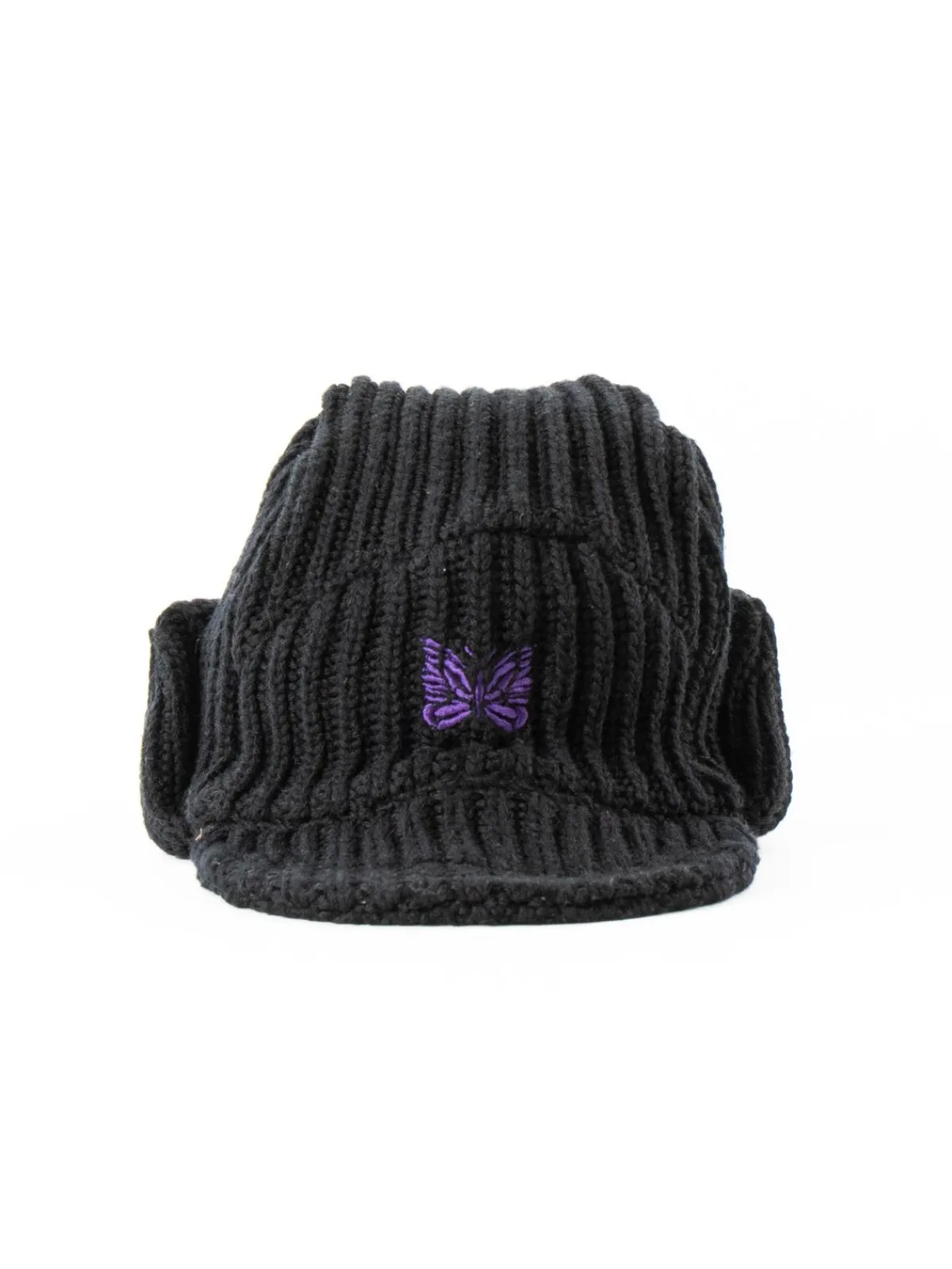 BIRD SHOOTING CAP MERINO WOOL BLACK | Needles Fashion
