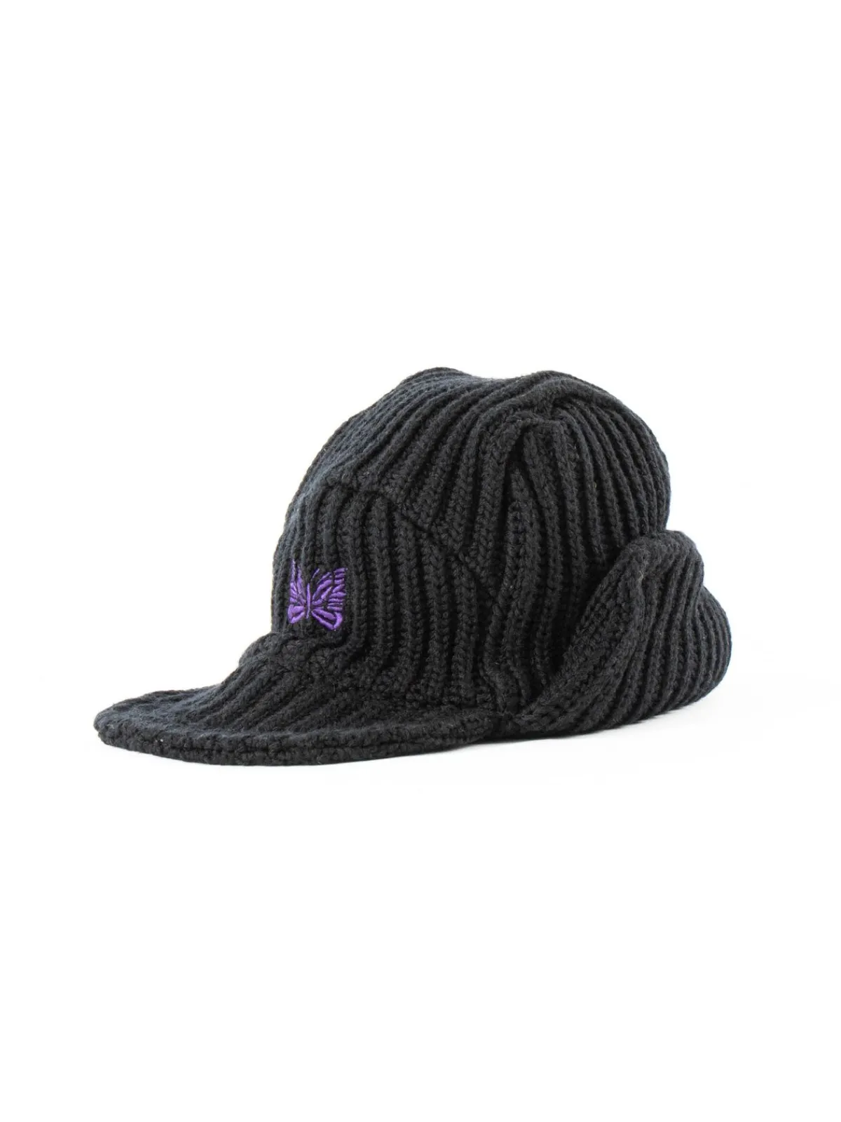 BIRD SHOOTING CAP MERINO WOOL BLACK | Needles Fashion