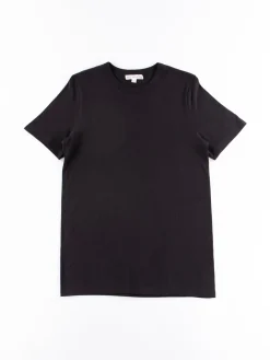 Black 1950SEA Sea Island Cotton Crew Neck Tee | Merz B. Schwanen Discount