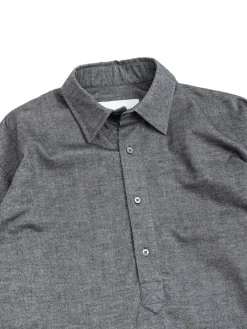 BOOKER ZIP SMOCK SHIRT GRAPHITE | The Bureau Belfast Clearance