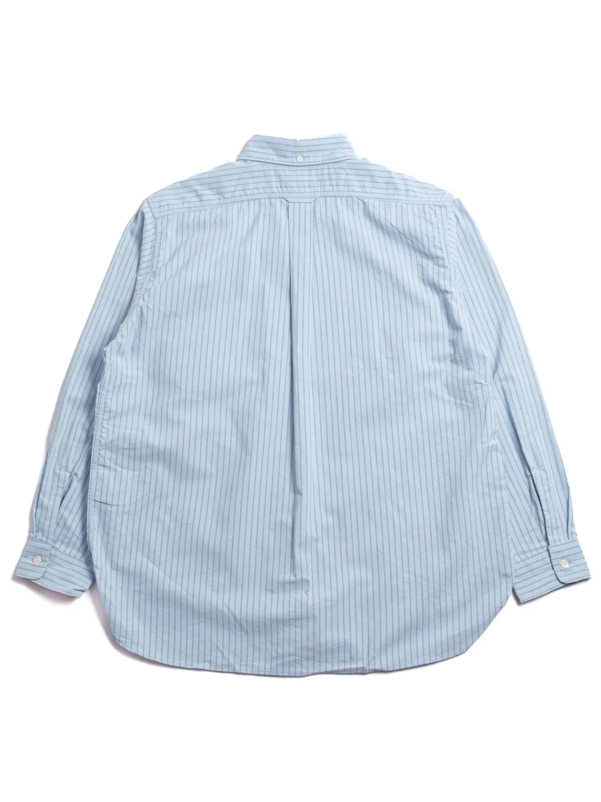 BUTTON DOWN STRIPE WIND SHIRT SAX | Nanamica Clearance