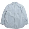 BUTTON DOWN WIND SHIRT GRAYISH NAVY | Nanamica Cheap