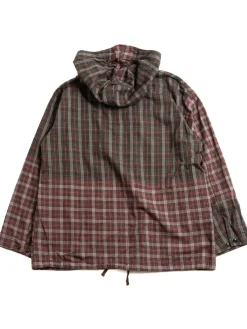 CAGOULE SHIRT OLIVE RED COTTON SMOKEY PLAID | Engineered Garments Fashion