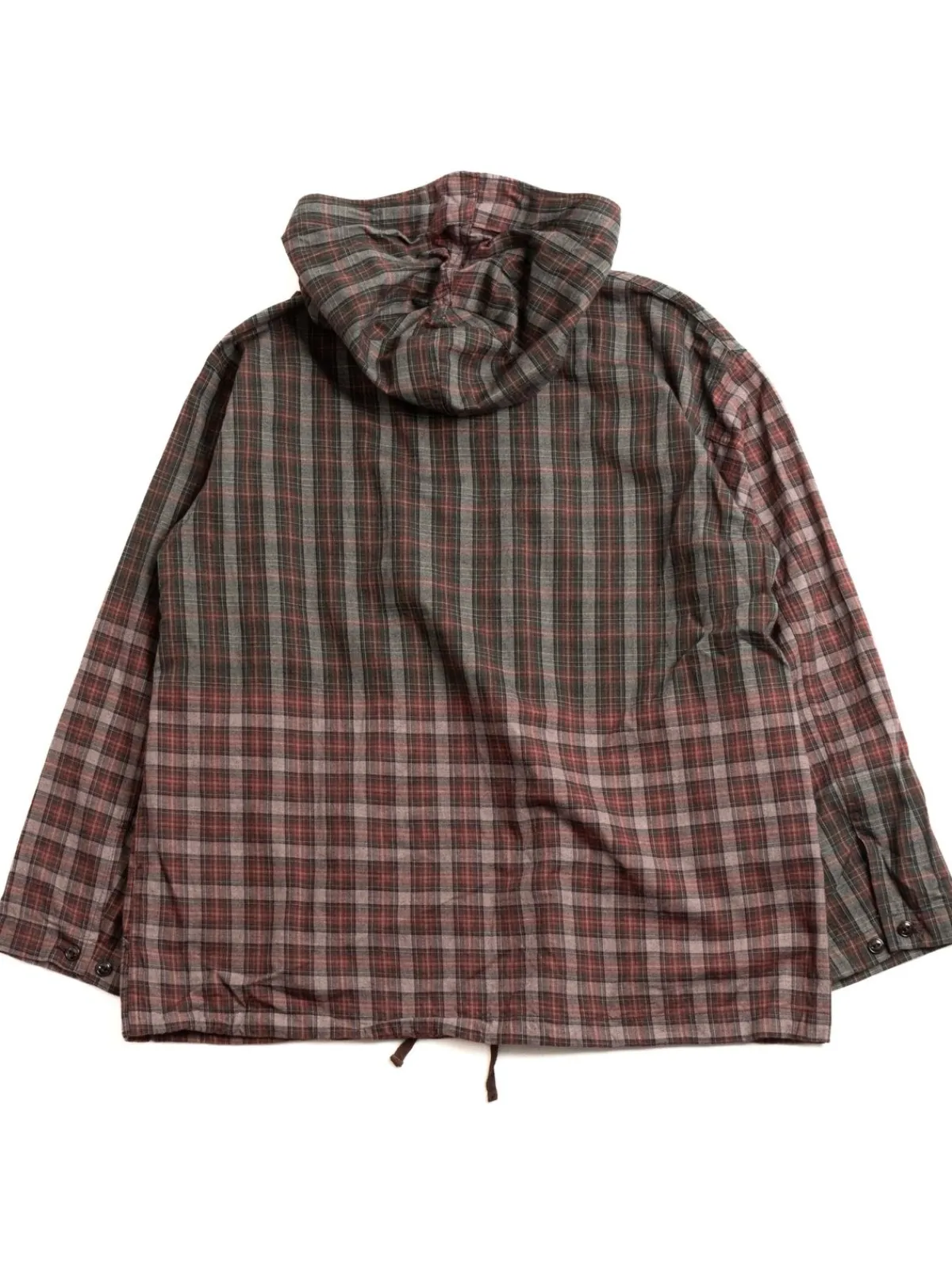 CAGOULE SHIRT OLIVE RED COTTON SMOKEY PLAID | Engineered Garments Fashion