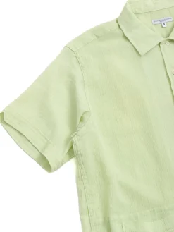 CAMP SHIRT COTTON CREPE LIME | Engineered Garments Online