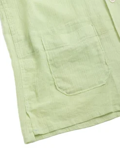 CAMP SHIRT COTTON CREPE LIME | Engineered Garments Online