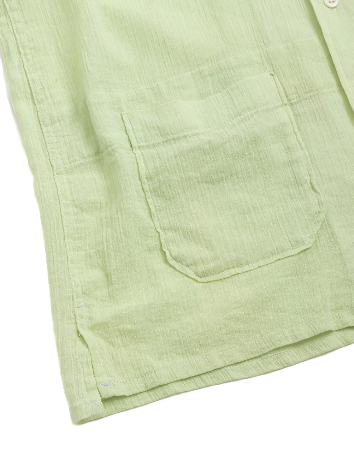 CAMP SHIRT COTTON CREPE LIME | Engineered Garments Online