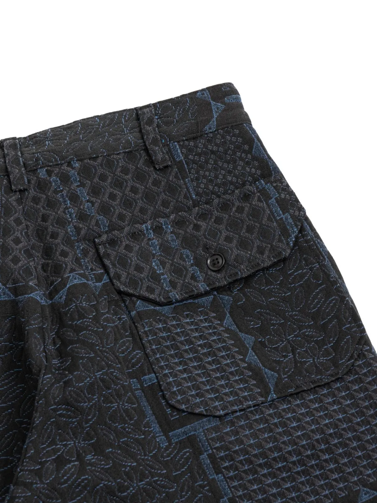 CARLYLE PANT BLACK NAVY CP GEO JACQUARD | Engineered Garments Best