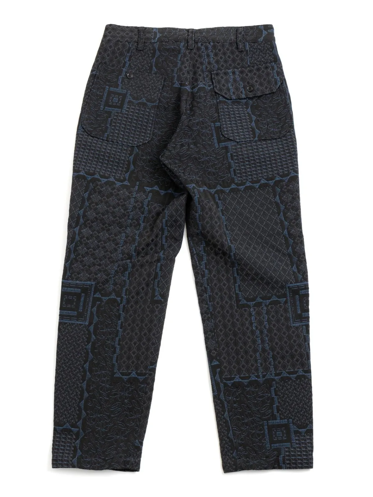 CARLYLE PANT BLACK NAVY CP GEO JACQUARD | Engineered Garments Best