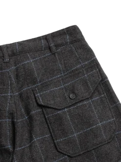 CARLYLE PANT CHARCOAL LT. BLUE WOOL POLY WINDOWPANE | Engineered Garments Cheap