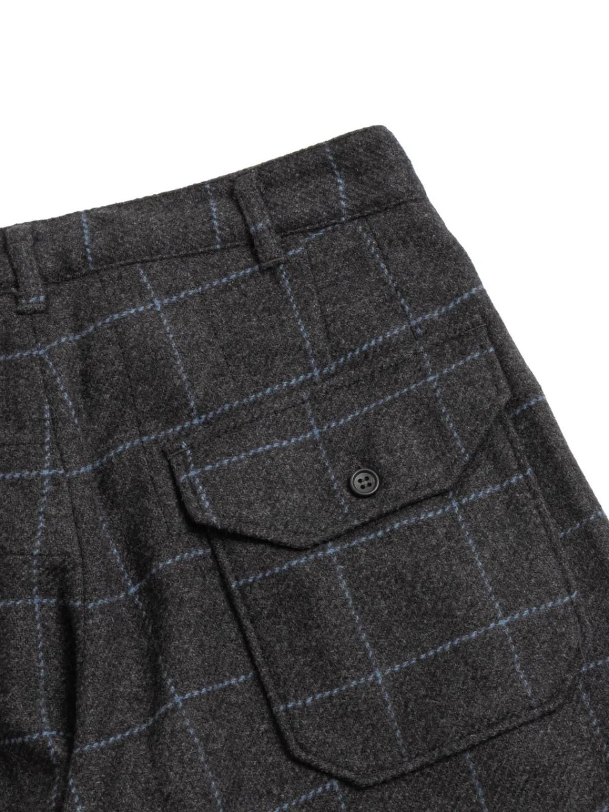 CARLYLE PANT CHARCOAL LT. BLUE WOOL POLY WINDOWPANE | Engineered Garments Cheap