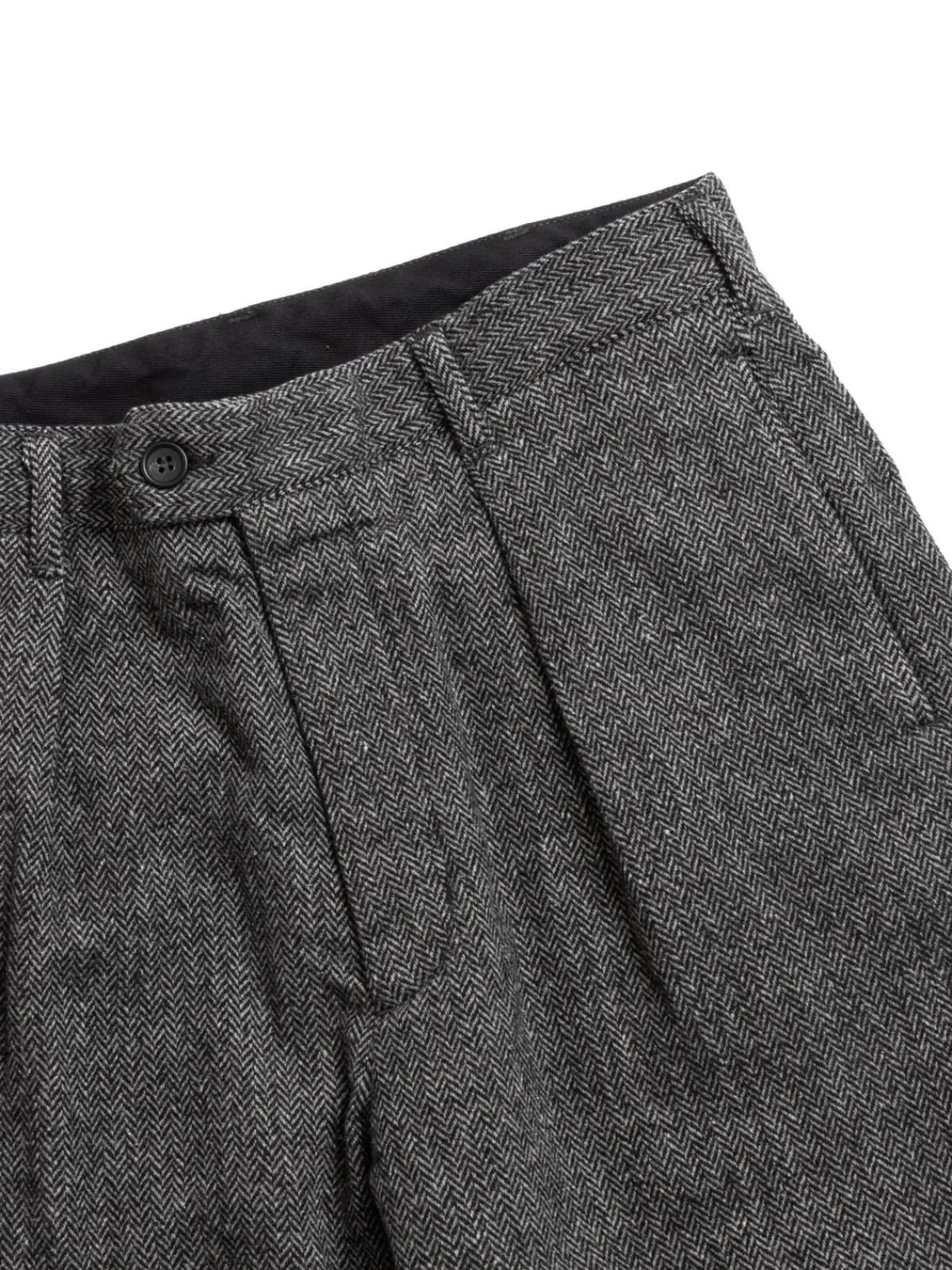 CARLYLE PANT GREY POLY WOOL HERRINGBONE | Engineered Garments Outlet