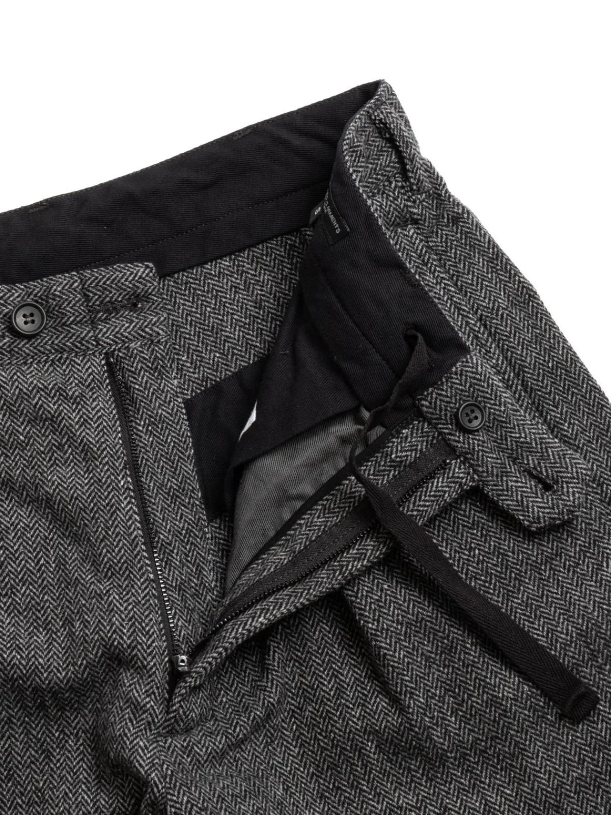 CARLYLE PANT GREY POLY WOOL HERRINGBONE | Engineered Garments Outlet
