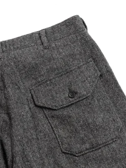 CARLYLE PANT GREY POLY WOOL HERRINGBONE | Engineered Garments Outlet