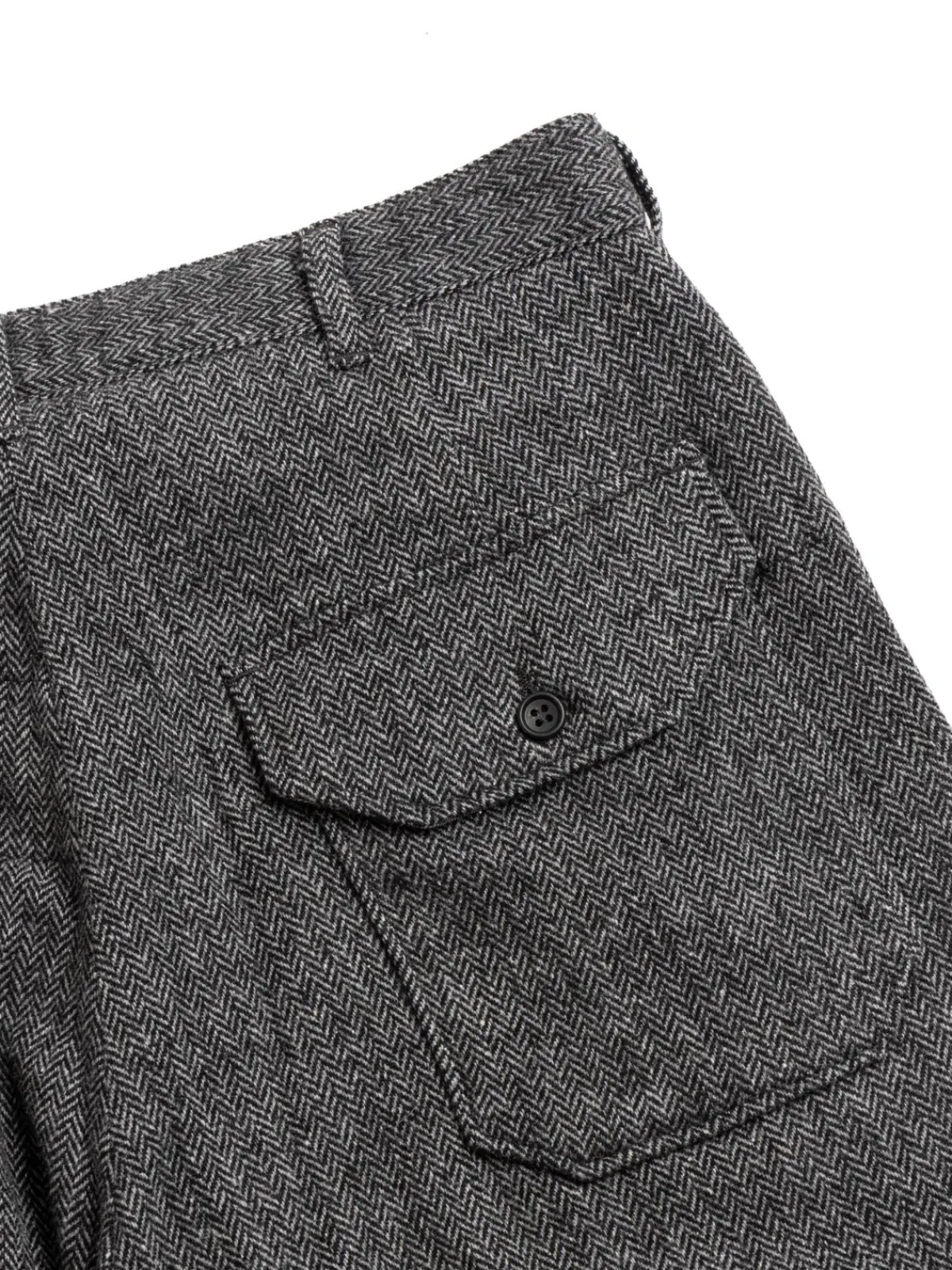 CARLYLE PANT GREY POLY WOOL HERRINGBONE | Engineered Garments Outlet