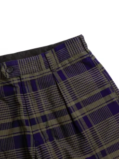 CARLYLE PANT NAVY/OLIVE COTTON PLAID | Engineered Garments Best Sale