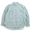 CHAMBRAY BIG POCKET WORK SHIRT (USED WASH) | H.UNIT New