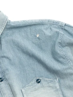CHAMBRAY BIG POCKET WORK SHIRT CUSTOMISED | H.UNIT Outlet