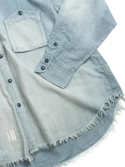 CHAMBRAY BIG POCKET WORK SHIRT CUSTOMISED | H.UNIT Outlet