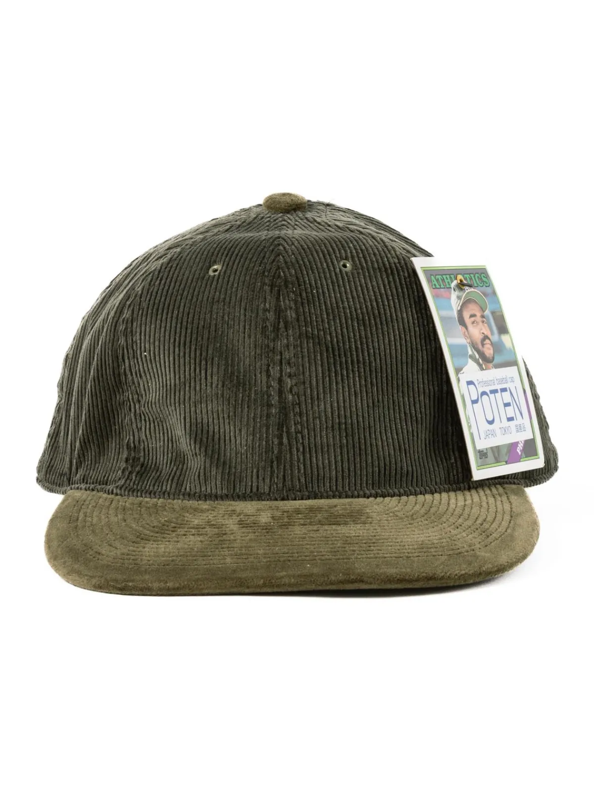 COLE & VELVET OLIVE BASEBALL CAP | Poten Sale