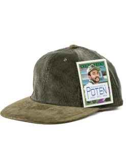 COLE & VELVET OLIVE BASEBALL CAP | Poten Sale