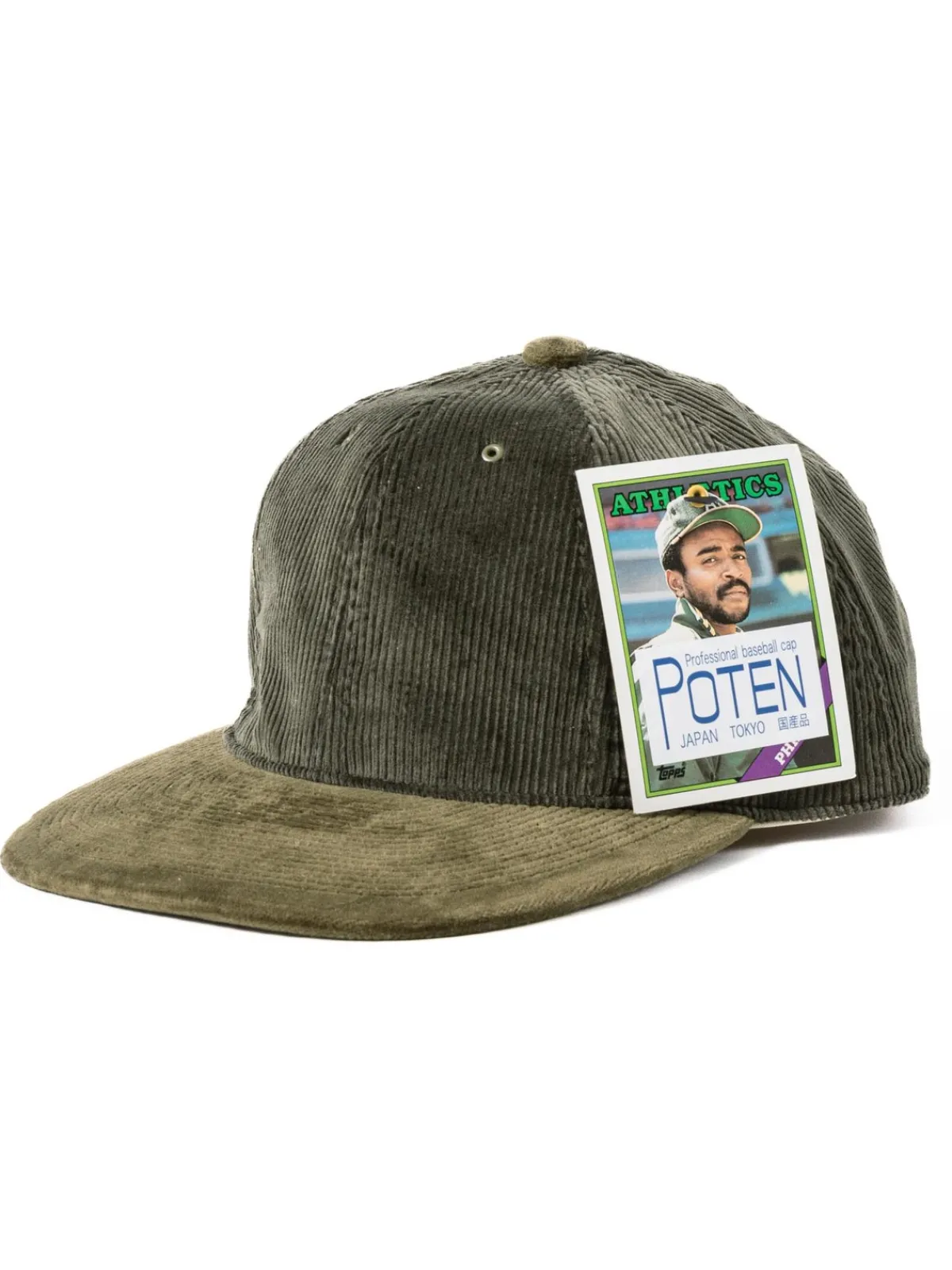 COLE & VELVET OLIVE BASEBALL CAP | Poten Sale