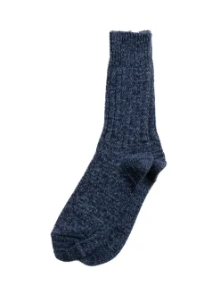DENIM TONE CREW SOCKS DARK BLUE DENIM | RoToTo Store