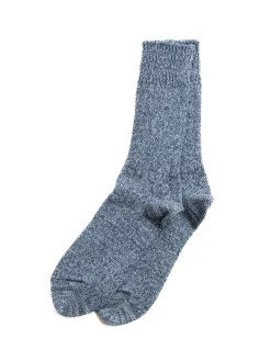 DENIM TONE CREW SOCKS ICE DENIM | RoToTo Sale