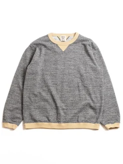 DOTSUME RIB L/S T&ndash;SHIRT CHARCOAL X BUTTER | Jackman Cheap