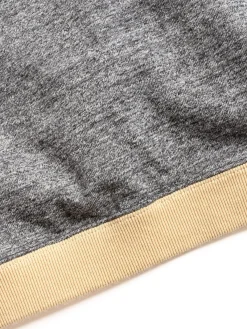 DOTSUME RIB L/S T&ndash;SHIRT CHARCOAL X BUTTER | Jackman Cheap