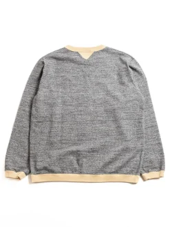 DOTSUME RIB L/S T&ndash;SHIRT CHARCOAL X BUTTER | Jackman Cheap