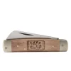 DOUBLE BOLSTER POCKET KNIFE CARBON STEEL AND PEAR WOOD POLISHED | Tender Co Hot