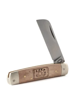 DOUBLE BOLSTER POCKET KNIFE CARBON STEEL AND PEAR WOOD POLISHED | Tender Co Hot