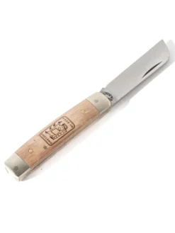 DOUBLE BOLSTER POCKET KNIFE CARBON STEEL AND PEAR WOOD POLISHED | Tender Co Hot