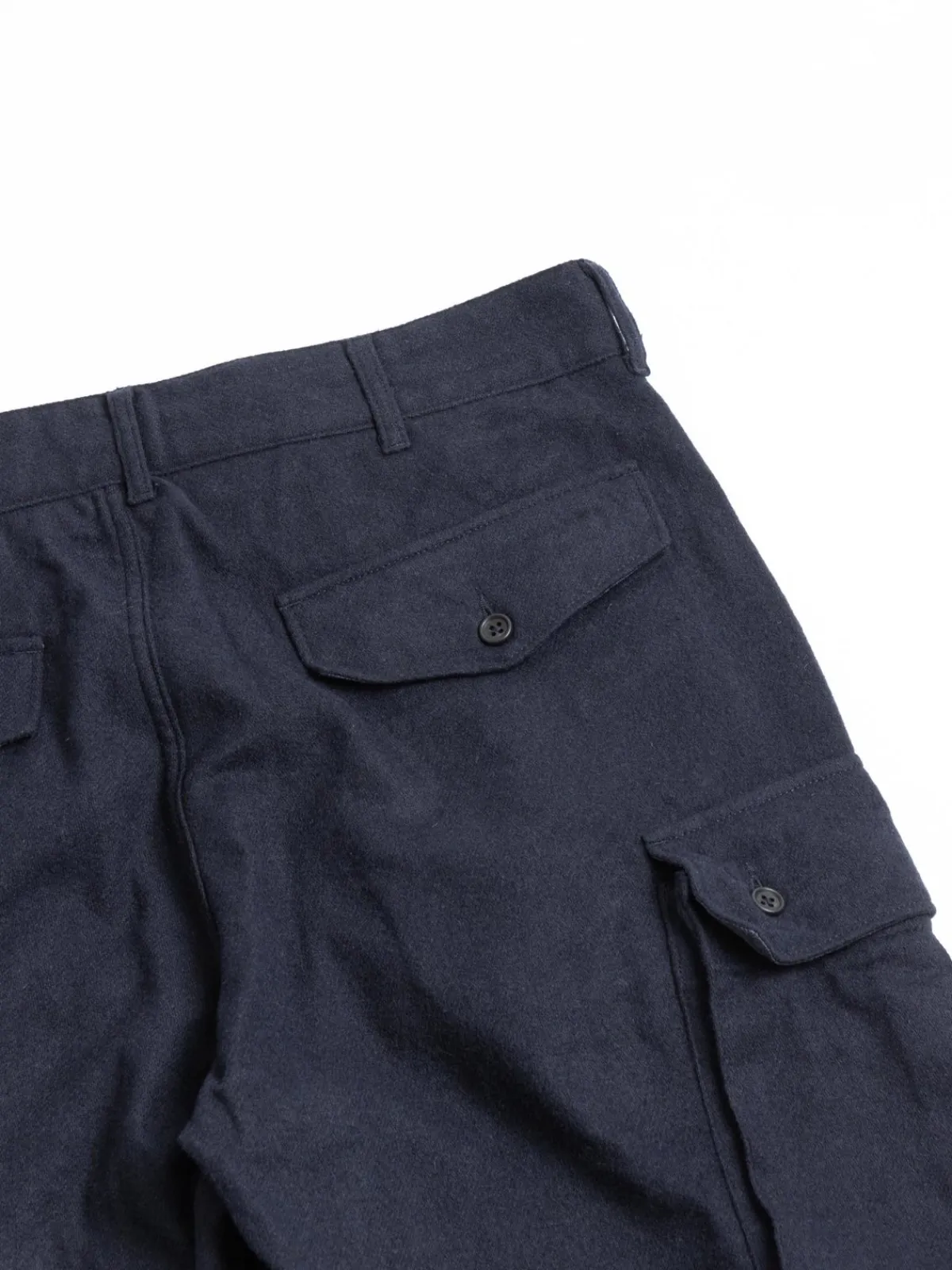 FA PANT NAVY SOLID POLY WOOL FLANNEL | Engineered Garments Online