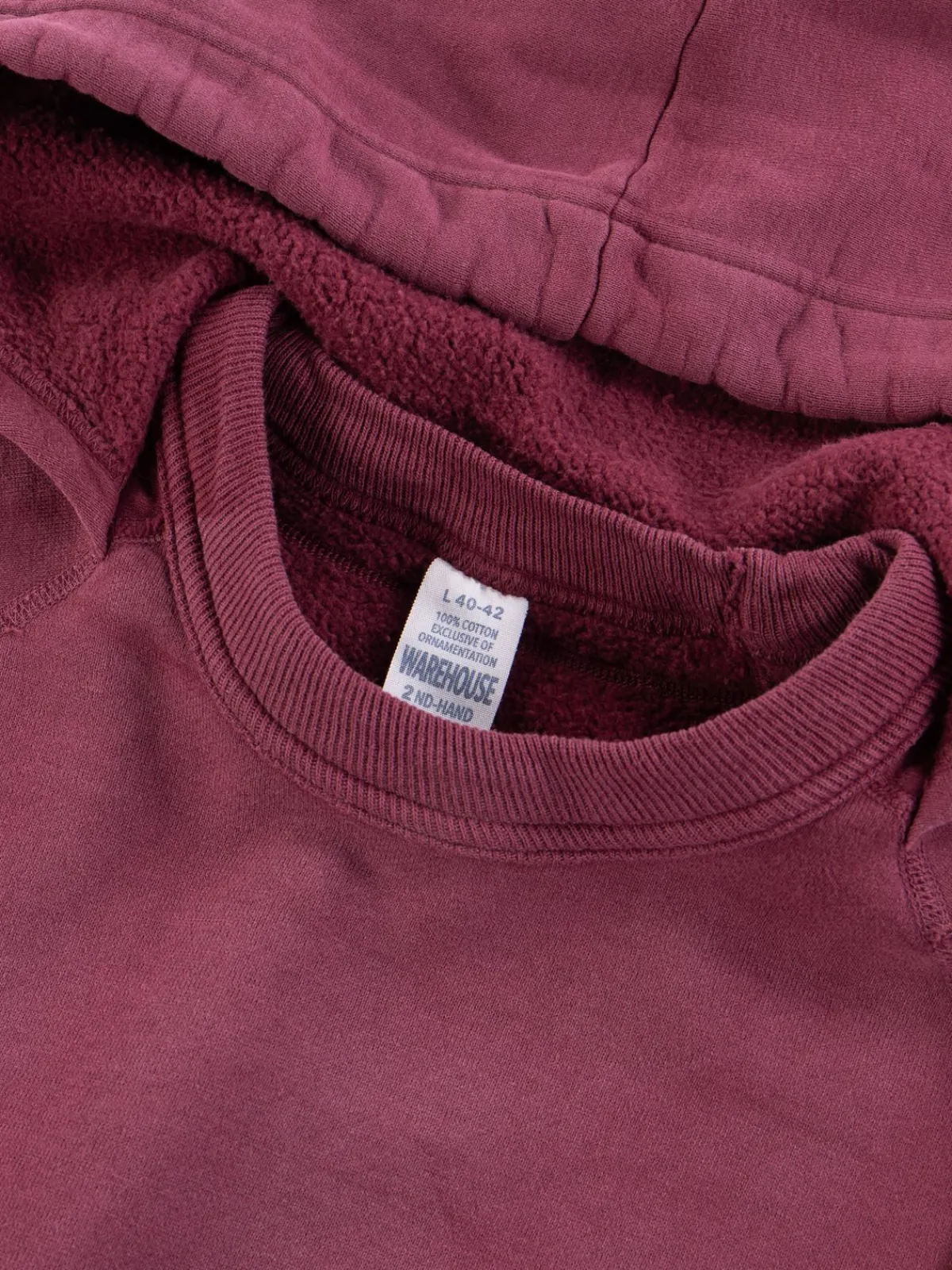 Faded Bordeaux 475 Hooded Sweatshirt | Warehouse & Co Fashion