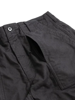 FATIGUE PANT BLACK COTTON BRUSHED HB | Engineered Garments Cheap