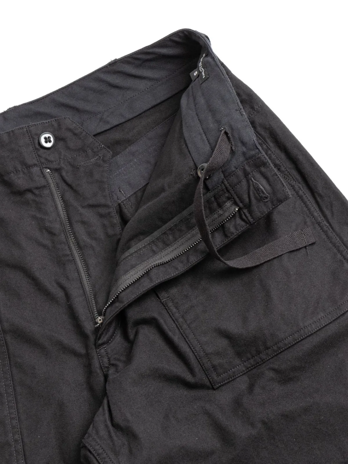 FATIGUE PANT BLACK COTTON BRUSHED HB | Engineered Garments Cheap