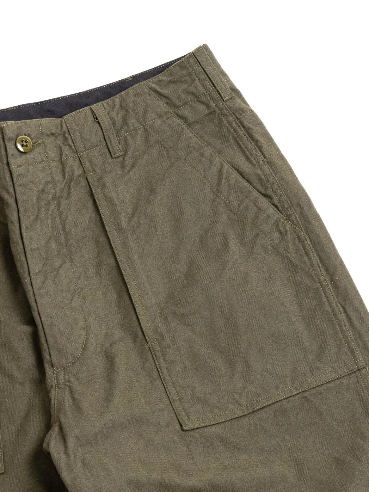 FATIGUE PANT OLIVE COTTON BRUSHED HB | Engineered Garments Clearance